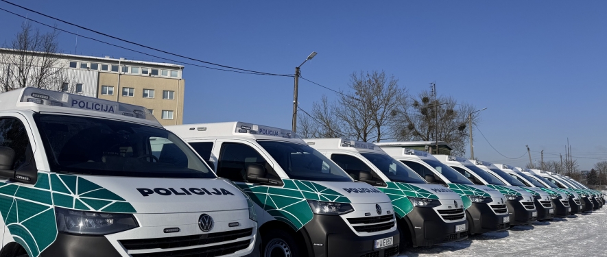 Lietuvos policijos pajėgas stiprina modernūs „Volkswagen Transporter“